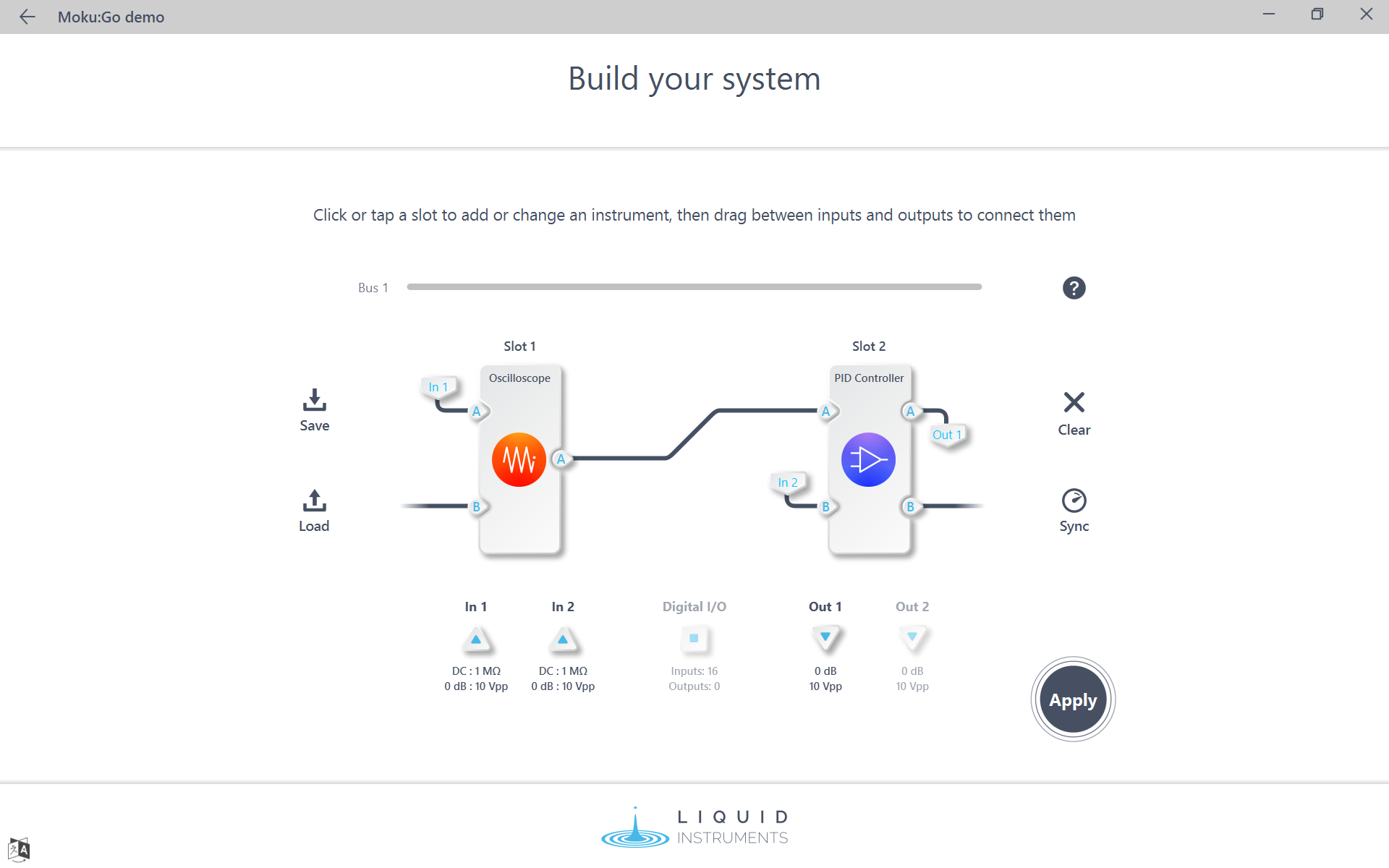 Figure 1. Multi-instrument Mode user interface