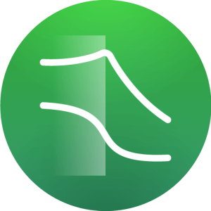 Frequency response analyzer solid icon