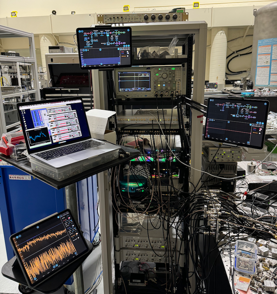 Equipment rack for laser locking